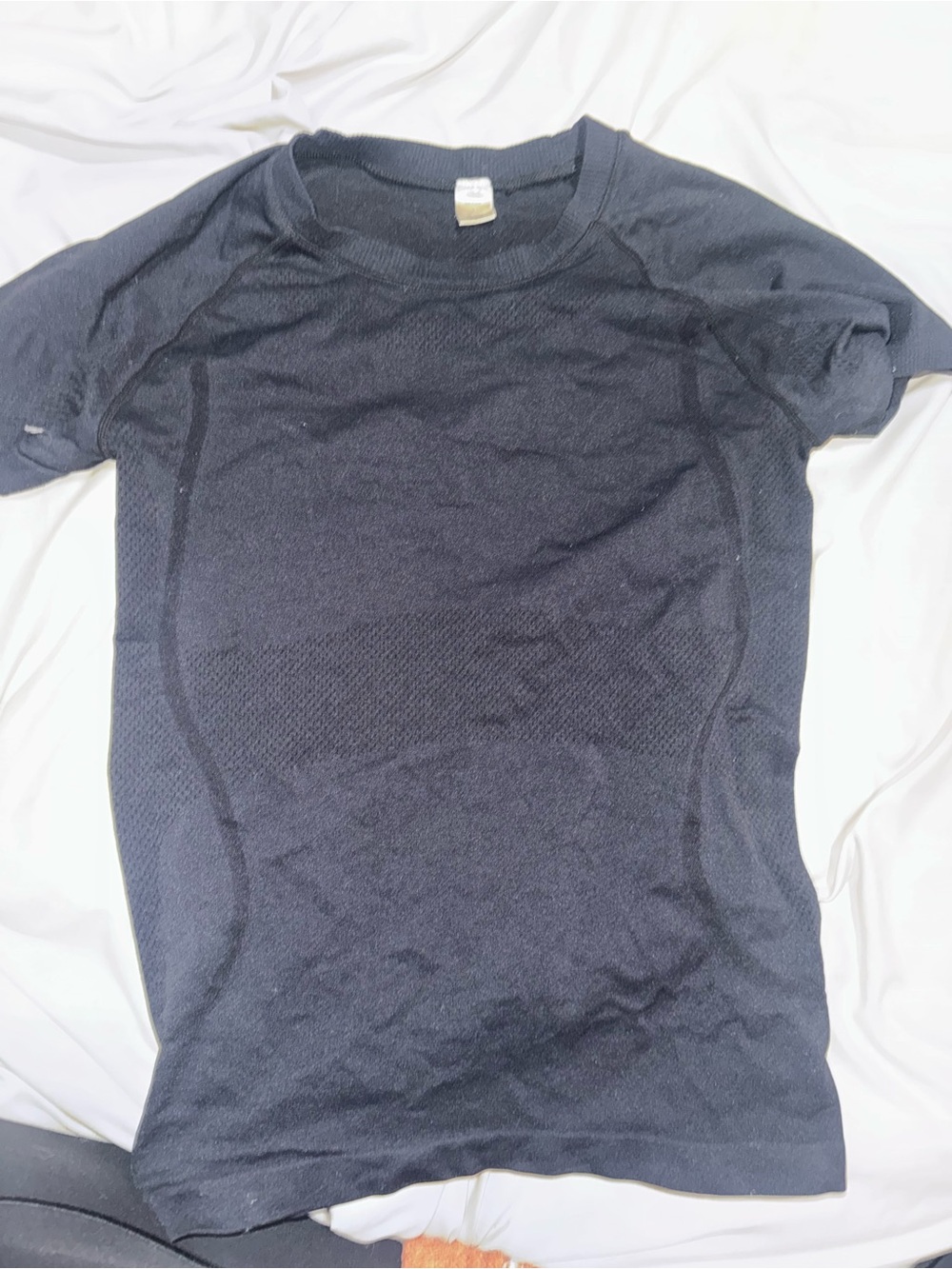 Black womens Performance Crew Neck Shirt